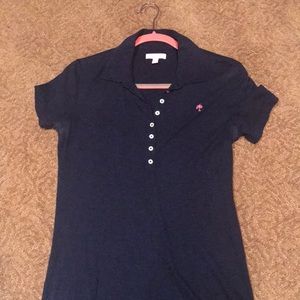 Lilly Pulitzer Polo Shirt Navy. Size Medium.